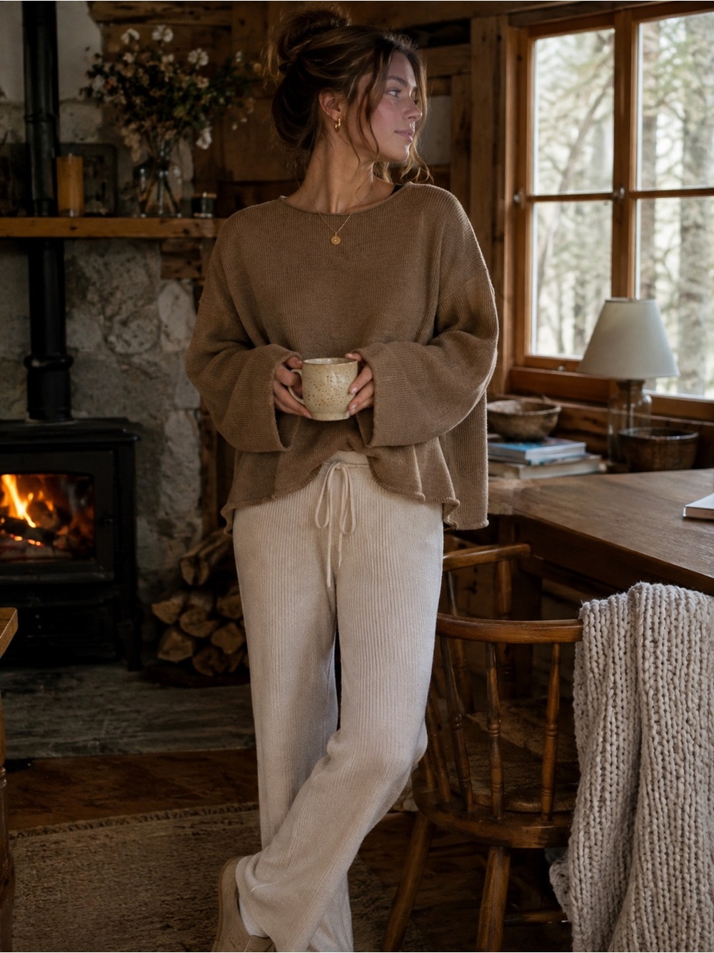 NWT Eileen Fisher Merino Wool Crew Neck Sweater‎ – Biscuit – Size Medium
